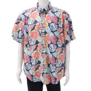 Vineyard Vines Men Multicolor Floral Short Sleeve Button-Up Shirt Size 2XL